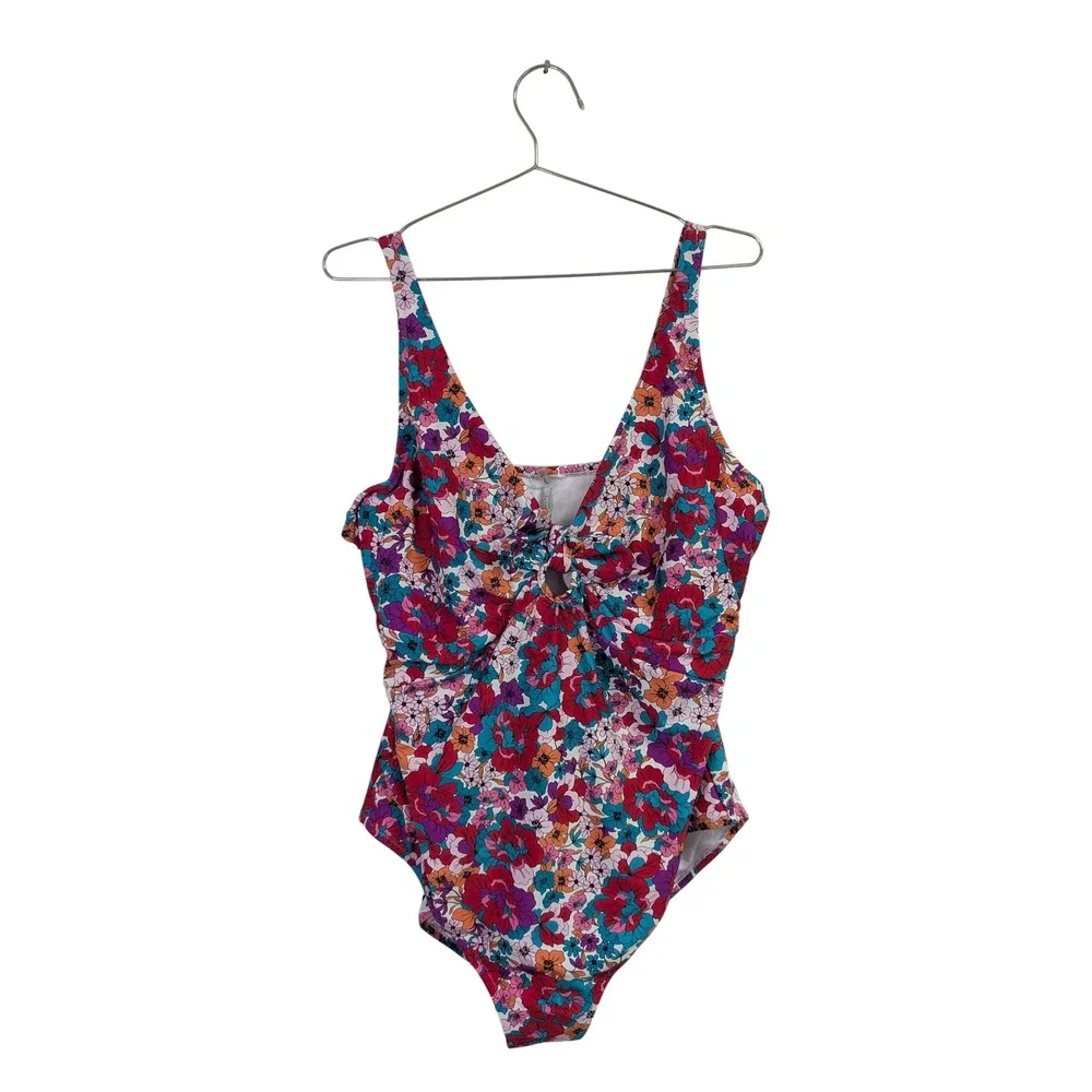 Raisins‎ Curve Muna Floral One Piece Swimsuit Full Coverage Multicolor 22W